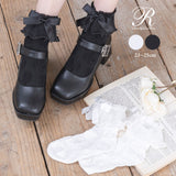 【メール便】プリーツパールフリルショートソックス