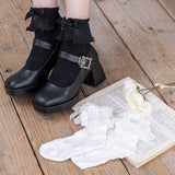 【メール便】プリーツパールフリルショートソックス