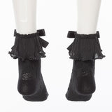 【メール便】プリーツパールフリルショートソックス