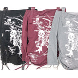 スカル蜘蛛の巣長袖Tシャツ