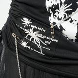 スカル蜘蛛の巣長袖Tシャツ