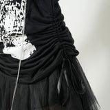 スカル蜘蛛の巣長袖Tシャツ