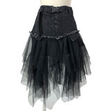 デニムアシメトリーチュールスカート