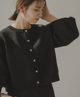 ハートボタンカーディガン【ニット】