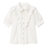 デコレーションフリルブラウス