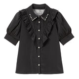 デコレーションフリルブラウス