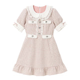 ハートパールジャガードorツイードワンピース