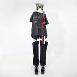 ポンポン付ねこ耳ボーダー編ニット帽