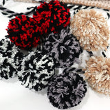 ポンポン付ねこ耳ボーダー編ニット帽