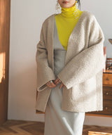 フェイクリングウールリバーシブルミドルジャケット