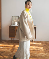 フェイクリングウールリバーシブルミドルジャケット