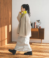 フェイクリングウールリバーシブルミドルジャケット