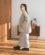 フェイクリングウールリバーシブルミドルジャケット