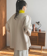 フェイクリングウールリバーシブルミドルジャケット