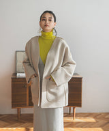 フェイクリングウールリバーシブルミドルジャケット