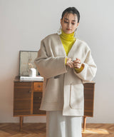 フェイクリングウールリバーシブルミドルジャケット