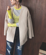 フェイクリングウールリバーシブルミドルジャケット