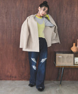 フェイクリングウールリバーシブルミドルジャケット