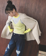 フェイクリングウールリバーシブルミドルジャケット