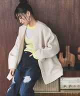 フェイクリングウールリバーシブルミドルジャケット