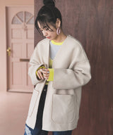 フェイクリングウールリバーシブルミドルジャケット