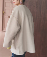 フェイクリングウールリバーシブルミドルジャケット