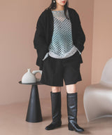 フェイクリングウールリバーシブルミドルジャケット