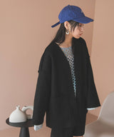 フェイクリングウールリバーシブルミドルジャケット