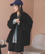 フェイクリングウールリバーシブルミドルジャケット