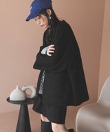 フェイクリングウールリバーシブルミドルジャケット