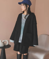 フェイクリングウールリバーシブルミドルジャケット