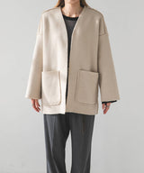 フェイクリングウールリバーシブルミドルジャケット