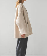 フェイクリングウールリバーシブルミドルジャケット