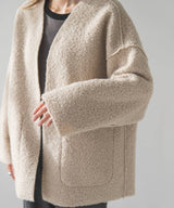 フェイクリングウールリバーシブルミドルジャケット