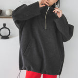 ニットソーハーフジッププルオーバー