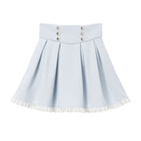 ハートスタッズハイウエスト裏毛スカート