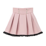 ハートスタッズハイウエスト裏毛スカート