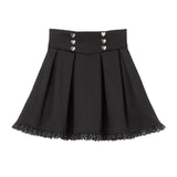 ハートスタッズハイウエスト裏毛スカート