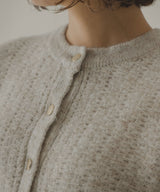 ツイードライクフリンジニットカーディガン