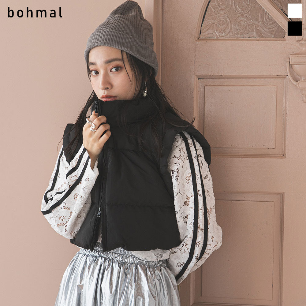 クロップドファイバーダウンベスト – レディースファッション通販の夢