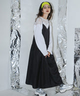 バイカラーティアードキャミワンピース