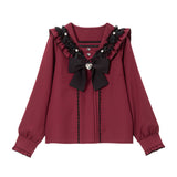 ハートリボンたっぷりフリルセーラーブラウス