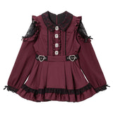 キラキラビジューレース重ねフリルワンピース