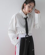 【新春セール】【メール便】ネクタイ付きドロストデザインシャツ