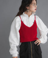 リバーシブルニットキャミビスチェ