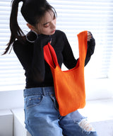 【メール便】リバーシブルニットバッグ