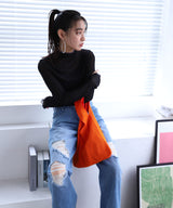 【メール便】リバーシブルニットバッグ