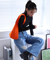 【メール便】リバーシブルニットバッグ