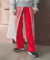 ダンボールセミフレアニットパンツ