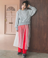 ダンボールセミフレアニットパンツ